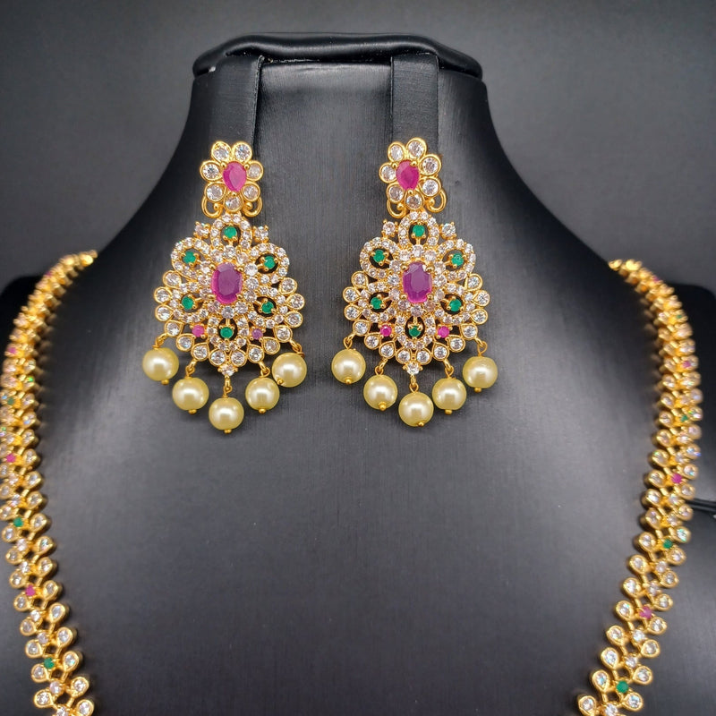 Buy Imitation Golden Design Stone Necklace Set | Lehenga-Saree